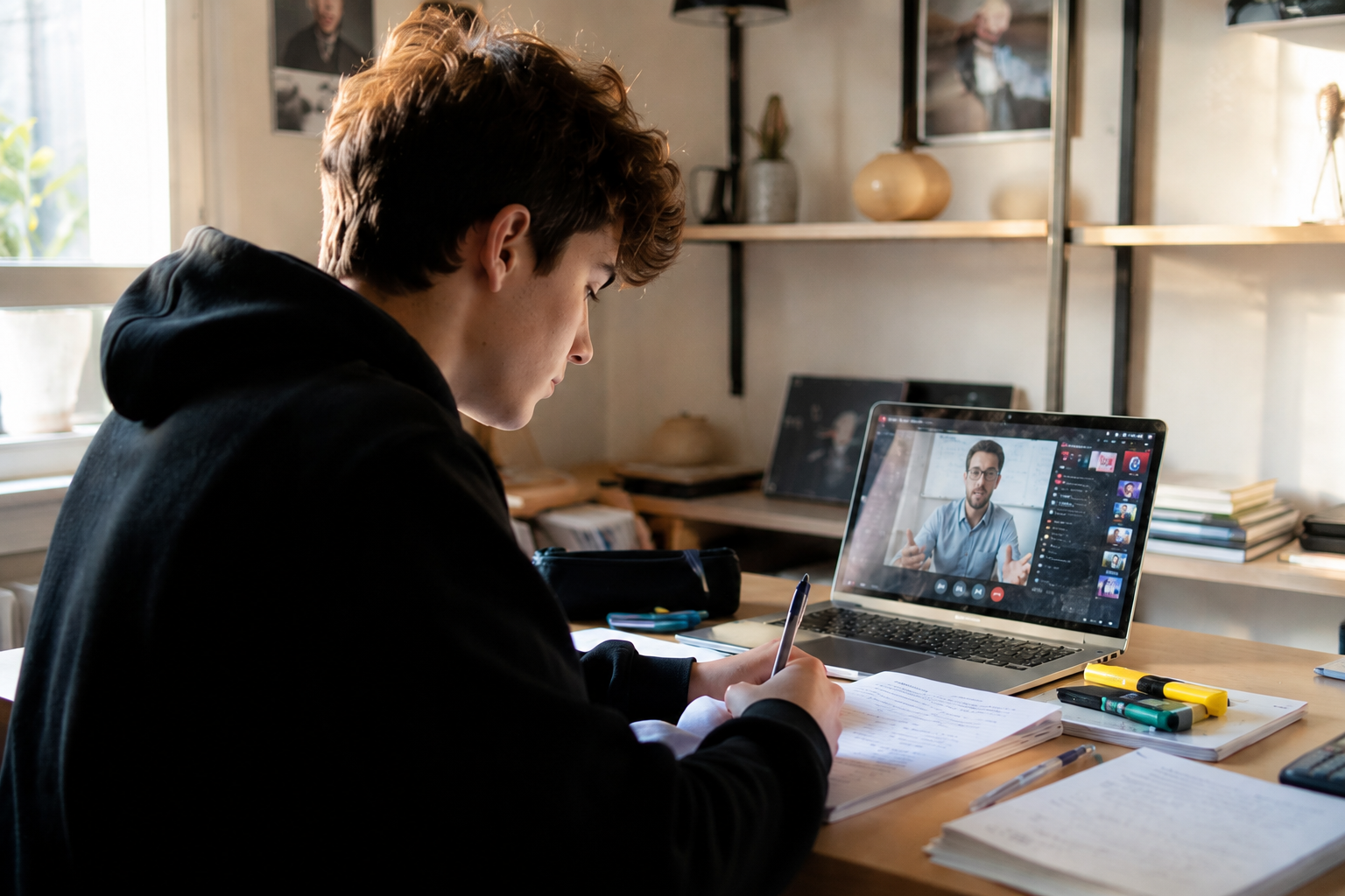 Élève en coaching visio